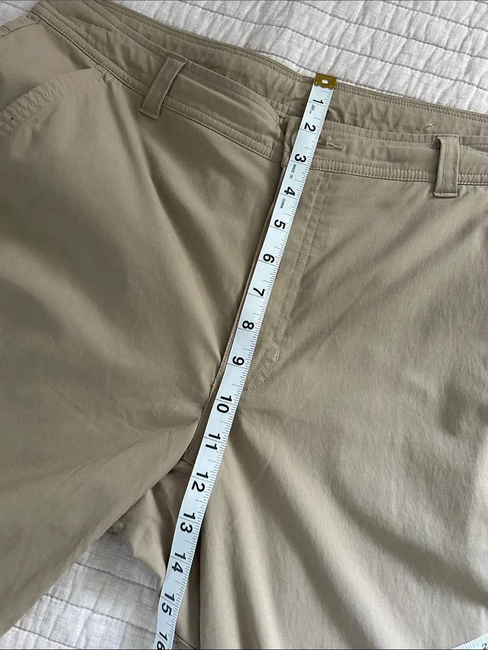 REI co-op light tan nylon outdoor hiking work casual Gorpcore pants 34” men’s - Picture 3 of 12